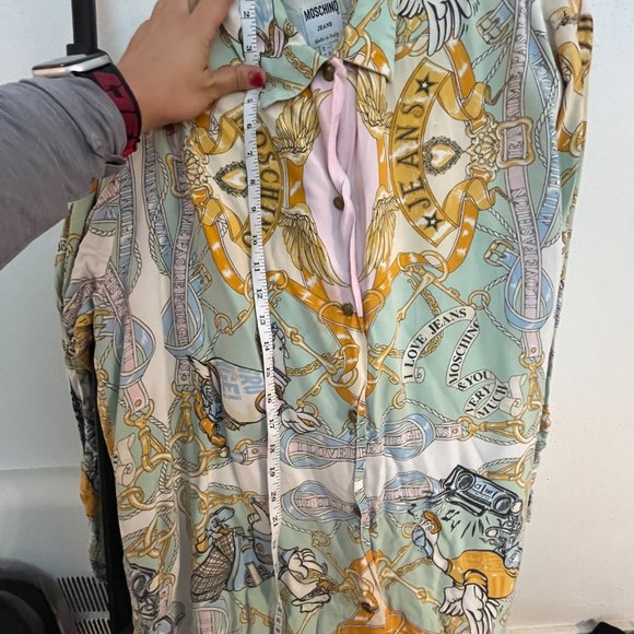 Moschino duck print, worn by Rihanna, VTG print duck Moschino Blouse sz 8 - Picture 8 of 10